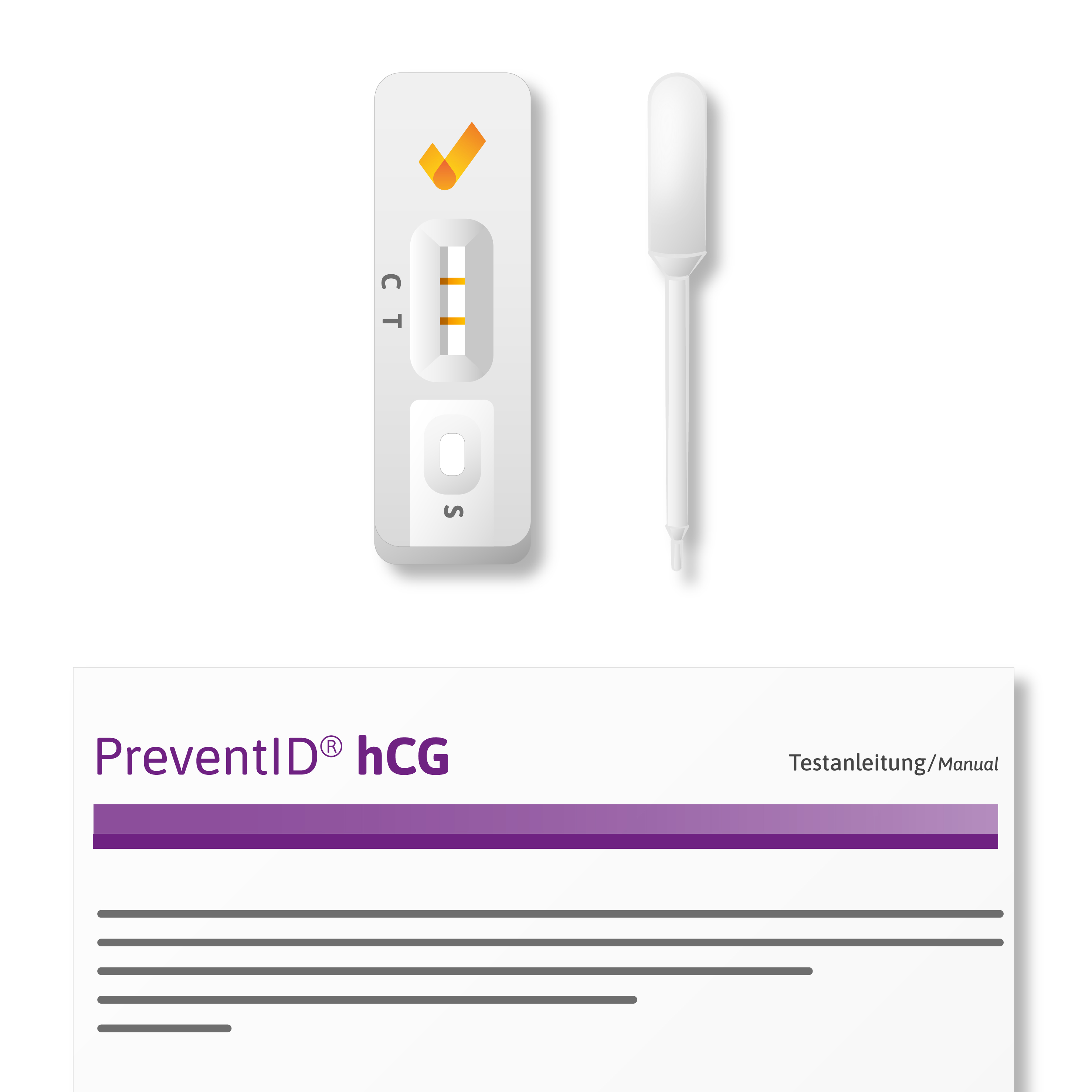 Komponenten PreventID hCG (test cassette)
